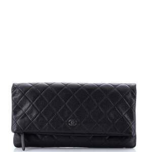Chanel Cc Foldover Clutch Quilted #371080C25B